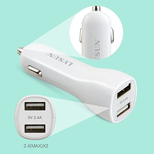 Car-Charger-LVSUN-Dual-USB-Car-DC-Adapter-48A-24W-Fastt-Charging-Built-in-Safety-Protection