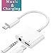 Price comparison product image Lightning Jack Adapter Dongle Converter AUX Cable to 3.5mm Audio Adapter Charger for iPhone 7/7Plus iPhone 8/8Plus iPhone X to Headphone 2 in1 Lightnig Jack to 3.5mm Headphone Adapter for iPhone 7 Headphone Audio and Charging (Support Audio+Charge+Volume Control+Compatible All iOS Systems)-White