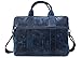 Le Craf Designer Stylish Sleek Blue Premium Genuine Leather 14 inch Compatible Laptop Messenger Bag for Men