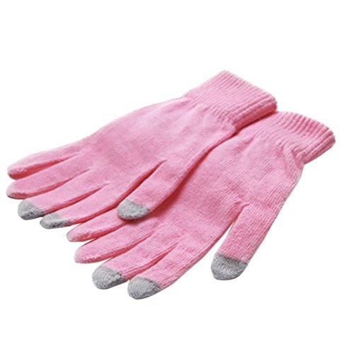 Preisvergleich Produktbild Warme Touchscreen-Handschuhe, SHOBDW Männer Frauen Winter Handschuhe für Smartphone Tablet Full Finger Fäustlinge (One Size, Rosa)
