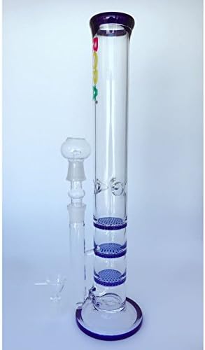 Sunshine Glass Clear Blue 3 Layers Percolator 17IN Tall,18.8mm Joint Glass Water Pipes