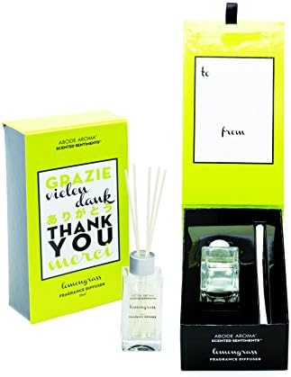 LEMONGRASS Fragrance Diffuser - Adobe Aroma - Scented Sentiments - THANK YOU / VIELEN DANKEN / MERCI / GRAZIE - Thank You Gift