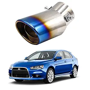 Oshotto Stainless Steel SS-006 Car Exhaust Muffler Silencer Cover Compatible with Mitsubishi Lancer/CEDIA/Pajero Sport/Outlander(Multicolor)