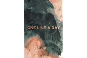 One Line A Day: Diary for Daily Journal Writing. A Five-Year Memory Book for Daily Reflections and Mindful Journal Writing. Black, Gold and Peach.