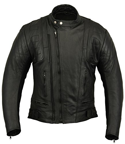 Chaqueta de Cuero para Hombre US20 Chopper Harley Estilo, M