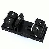 Este es el interruptor de elevalunas ventana para Volkswagen VW Jetta 5 6 Golf GTI 6 5 Touran Tiguan Caddy Passat b6 cc. Color: negro. Material: Plástico del ABS.