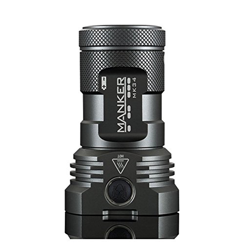 Manker MK34 Led Taschenlampe 12 Nichia 219B oder 12 Cree XP-G3 Emitter Lauf von 3 18650 Batterien Max. Ausgabe 8000 Lumen Max. Strahlentfernung 280m (Nichia 219C Version + 18650 battery*3pcs) - 4