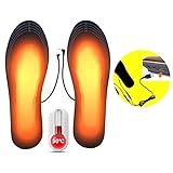 Queta Semelles Chauffantes Semelle chauffante Electrique USB USB Semelles Chauffantes Chauffe Pied, pour d'hiver, de Pêche, de Randonnée, de Camping, Rechargeable Noir