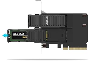 ICY DOCK Removable Dual M.2 NVMe SSD to PCIe 4.0 x8 Mobile Rack Adapter Card for PCIe Expansion Slot | ExpressSlot Core MB312M4P-B