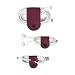 Produktbild Twelve South CableSnap | 3pack, Kabelhalterungen aus Leder, marsala
