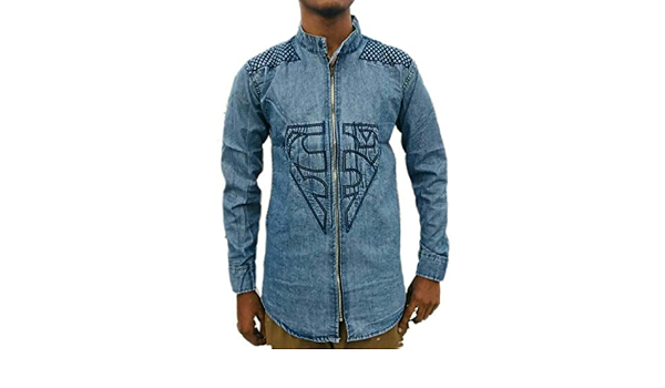 Denim Shirt with Chain 