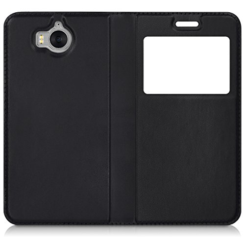 kwmobile Funda para Huawei Y6 2017 - Carcasa de Cuero sint tico con Ventana - Case con Solapa Negro reviews kwmobile Funda para Huawei Y6 2017 - Carcasa de Cuero sint tico con Ventana - Case con Solapa Negro