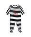 Petit Bateau Baby Boys 0-24m Dors Bien Striped Long Sleeve Sleepsuit, Multicoloured (Abysse/Lait 10), 0-3 Months (Manufacturer size: 1m/54cm)
