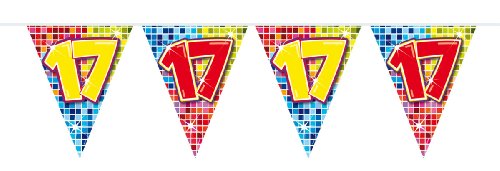 54-teiliges Partydeko Set * ZAHL 17 * für Geburtstag oder 17. Geburtstag mit Girlande, Rotorspiralen, Luftschlangen und vielen Luftballons von CARPETA® - 4