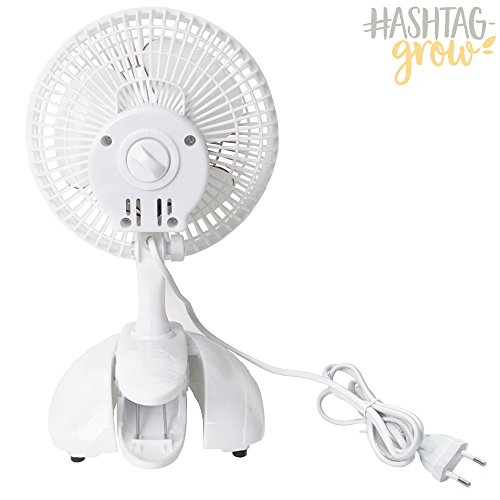 Clipventilator Lüfter Tischventilator 2-stufig 15W Ø15 cm, Grow Umluftventilator - 2