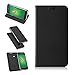 Produktbild ELTD Lenovo Moto G5 Plus Hülle, Hochwertiges Kunstleder Eingefügter TPU Schutzrahmen mit Standfunction Flip Case Hülle Für Lenovo Moto G5 Plus 5.2 Zoll, Schwarz