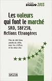 Image de Les Valeurs qui font le marché SRD, SBF250, Actions étrangères