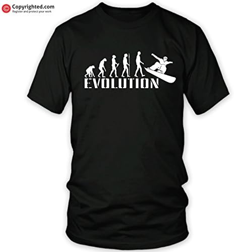 EVOLUTION SNOWBOARD black t-shirt up to 5XL (L)