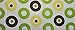 Bacati Crib Skirt, Mod Stripes Green/Yellow/Chocolate