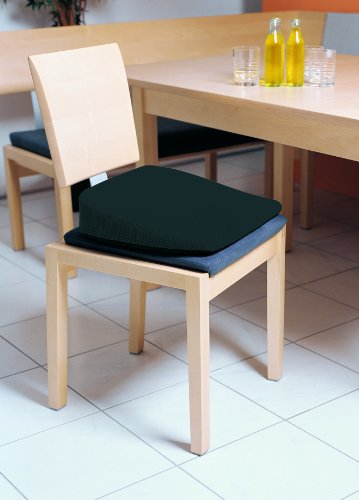 Sitzerhöhung Keilkissen Relax schwarz Bezug Waschbar fürs Auto und für den Stuhl - 2