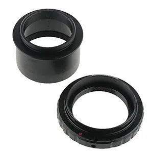 T Ring for Canon SLR Camera Lens + 2inch to T2 M42*0.75 Thread Telescope Mount Adapter - Black
