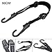 Produktbild 2 Stück Motorrad Helm Gepäck Seil, Roll-Elastic Seil Bungee Cord Bandage Umreifung Tape Gummiband mit 4 Haken