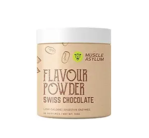 Muscle Asylum Flavour Powder For Raw Whey Protein with Digestive Enzymes - 33 Servings (Swiss Chocolate)