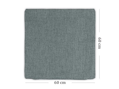 Doppelpack zum Sparpreis! 2 Kissenhüllen in Struktur-Optik – erhältlich in 23 modernen Farben und 3 verschiedenen Größen, 60 x 60 cm, silbergrau - 4