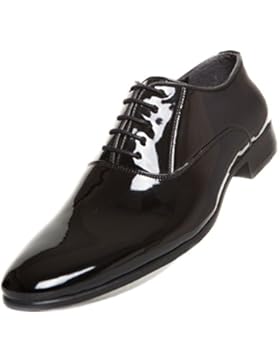 CAPRIUM Lackschuhe Smoking Schuhe Herren Hochzeitsschuhe Schnürhalbschuhe