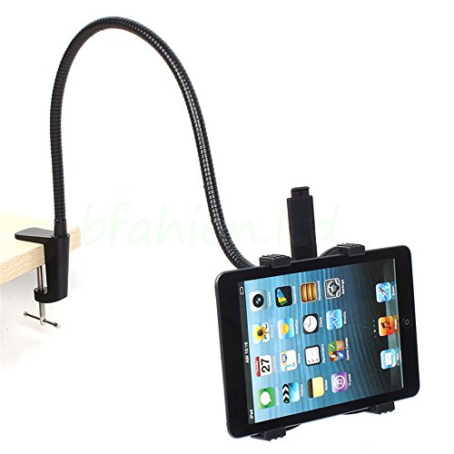 LESHP Tablet Schwanenhals Halterung Ständer, 360 Grad drehbar Verstellbare Klemme für iPad Pro 24,6 cm iPad Air/Air 2, iPad Mini 3/Mini 2/Mini (schwarz)