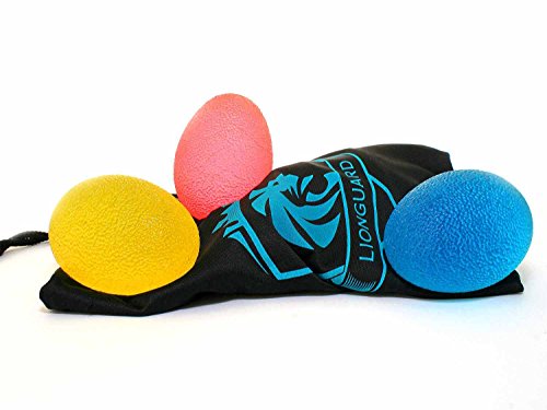 Premium Fingertrainer mit Beutel und Anleitung zur Kräftigung von Hand und Finger – 3 verschiedene Widerstandsstufen – Handmuskeltrainer – Unterarmtrainer - 2