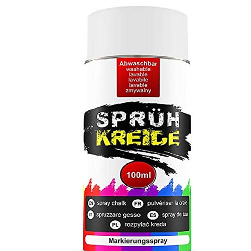 Preisvergleich Produktbild Cepewa 6X Sprühkreide Kreidespray Weiss Kreide Markierungsspray Abwaschbar Dose