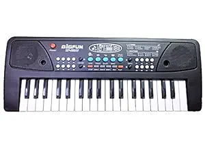 TOYMANIA Amazing Big Fun Electronic Musical Piano for Kids. | with 37 Keys and MIC. | Electronic Keyboard. (Black Color)