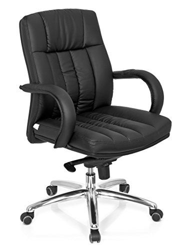 hjh OFFICE 724250 Chefsessel Brostuhl XXL G 100 Kunstleder schwarz, bequeme dicke Polsterung, mittelhohe Rckenlehne, feste Armlehne, Drehstuhl, Brostuhl Sessel, Chefsessel ergonomisch, Chefsessel 150Kg hjh OFFICE 724250 Chefsessel Brostuhl XXL G 100 Kunstleder schwarz, bequeme dicke Polsterung, mittelhohe Rckenlehne, feste Armlehne, Drehstuhl, Brostuhl Sessel, Chefsessel ergonomisch, Chefsessel 150Kg