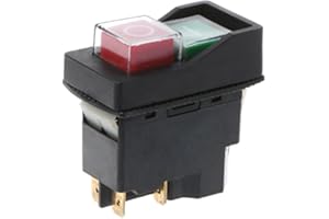 Kyaoayo KJD17 Interrupteur électromagnétique 4 broches 250 V 50/60 Hz 16 (12) A étanche IP55 Convient pour bétonnière, hachoir à viande et trancheuse