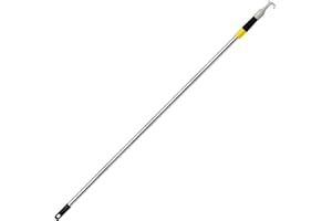 KALEXION Dachboden Haken Bodentreppe Dachfenster stockhaken Stange - Dachfenster Fensteröffner Stange zum Öffnen Dachbodenluke, Bodentreppe Ersatzteile für Dachbodentreppe, 120cm, 4-teilige Stange mit Haken