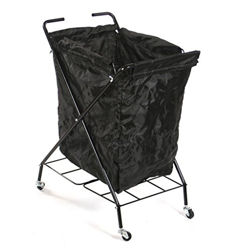 Urbanity Colarado portable mobile rolling salon spar towel basket laundry cart
