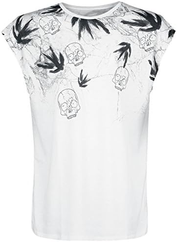 Outer Vision Marble Skulls Tanktop White XXL