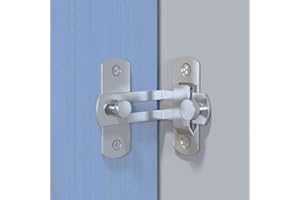 Cerradura de puerta abatible KAFENDA, cerradura de puerta de barra de 90 grados, cerradura de puerta de pantalla, cerradura de puerta de armario, cerradura de puerta de garaje