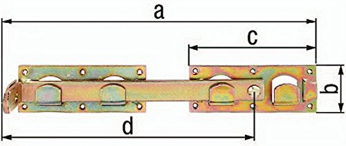 Preisvergleich Produktbild Doppeltorüberwurf 430x70mm Stahl roh feuerZN GAH