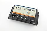 Solar-Laderegler mit Systemspannungen von 12V bis 24Volt für 2 verschiedene Batterien