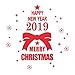 Produktbild PRETYZOOM 2019 Neujahr Wandaufkleber Frohe Weihnachten Fenster Aufkleber Wand Dekor für Schaufenster Home Office (rot)