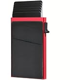 Valkyrie Premium Slim Metal Otomatik Kartlık &ndash; RFID Korumalı, Mekanizmalı, 10+ Kart Kapasiteli Kırmızı