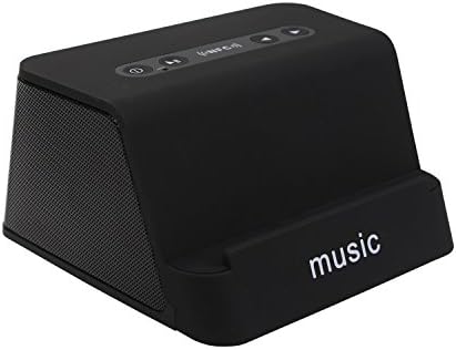 FATMOON Bluetooth Speaker, Bluetooth Stand Speakers Wireless Portable Stereo Sound Rechargeable Speaker with Mic Phone Tablet Holder Dock Design Hands-free and NFC for Office Home Bedroom Kitchen Indoor(Black)