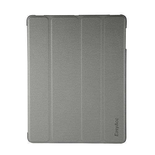 EasyAcc GOLD iPad 4 Hülle Schutzhülle Etui Tasche für Apple iPad 2/3/4 Smart Case Cover mit eingebautem Magnet für Einschlaf/Aufwach – Grau - 9