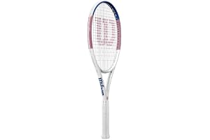Wilson Allure tennisracket, för precisionsslag, med dubbelhålsdesign och komfortgrepp, förspänd, färg: rosa/blå, storlek: