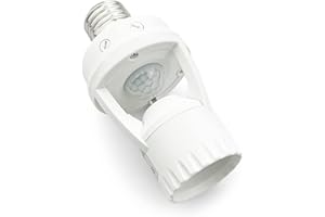 ESOES LED E27 Douille Culot Detecteur De Mouvement AC10-240V 60W Max - Blanc 1PCS