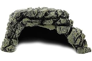 PSSOPP Skrzynka dla gadów Żółw Żałobna Platforma Gad Ukryj siedlisko Żółwie Żółwie Kryjówka Ozdoba do akwarium Terrarium dla gadów (L)