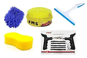 ManeKo Car Care & Cleaning Combo for All Cars/Vehicles - Double Sided Microfiber Hand Glove Duster