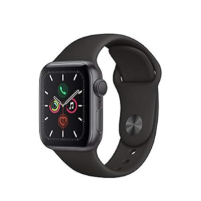 Apple Watch Series 5 (GPS) Boîtier en Aluminium Gris Sidéral (40 mm) - Bracelet Sport Noir